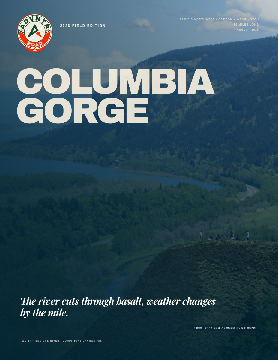 Columbia River Gorge ADVNTR Road field guide cover