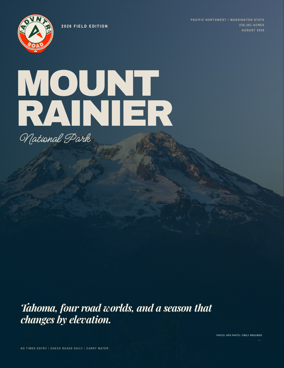 Mount Rainier National Park ADVNTR Road field guide cover