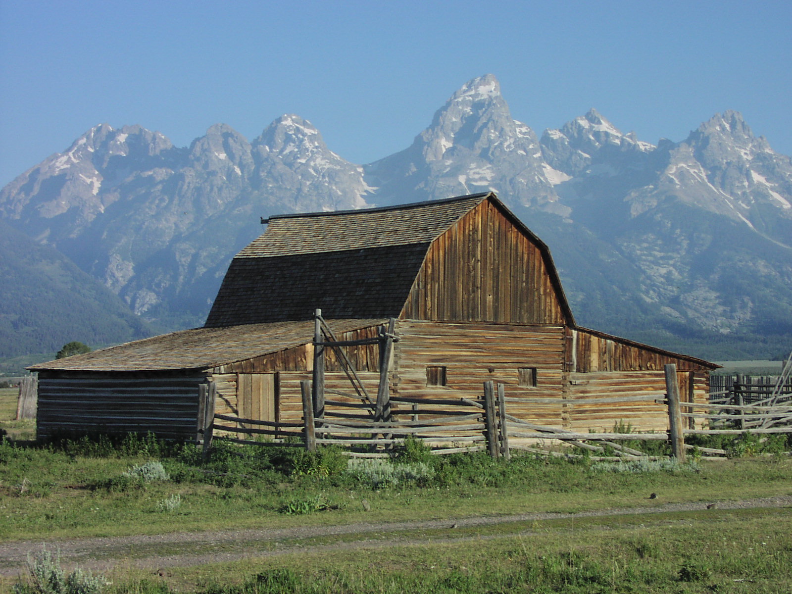 Moulton Barn with the Teton Range behind it