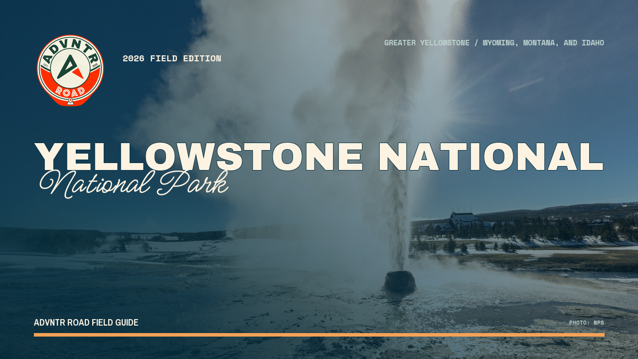 Yellowstone National Park guide artwork