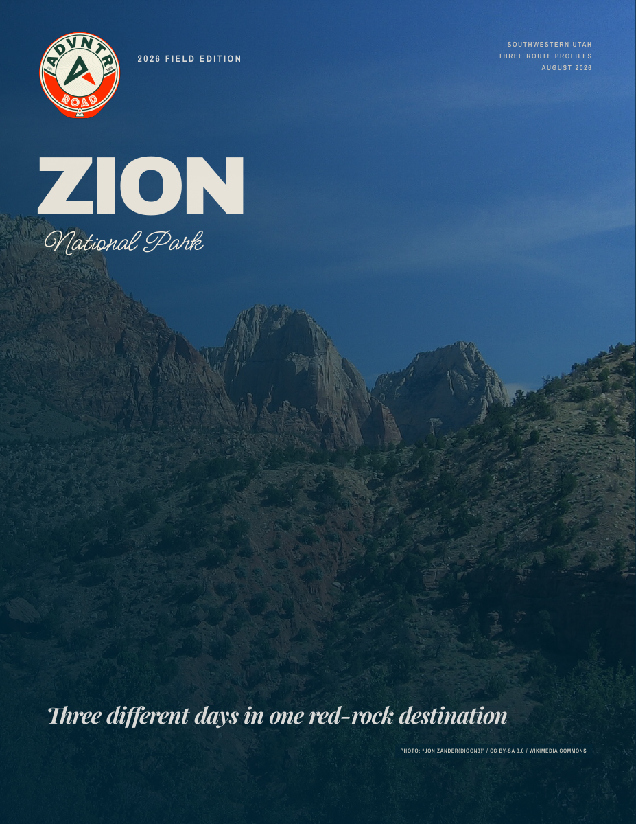 Zion National Park ADVNTR Road field guide cover