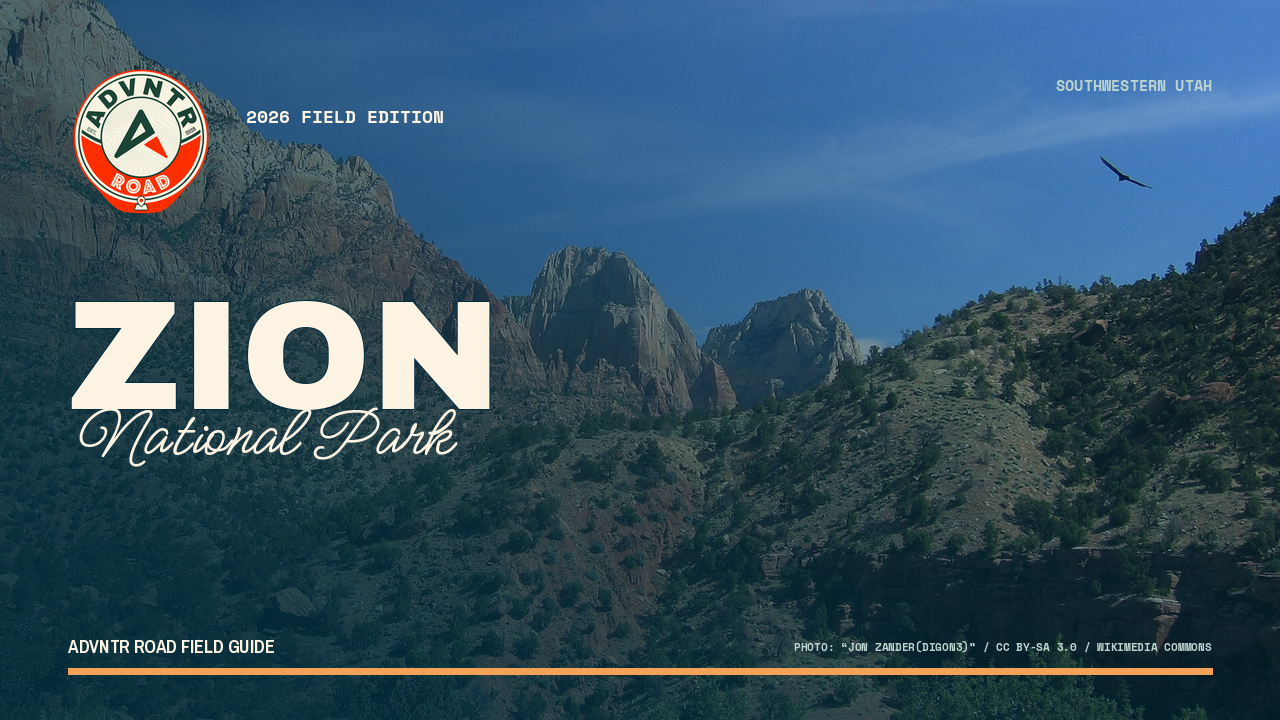 Zion National Park guide cover